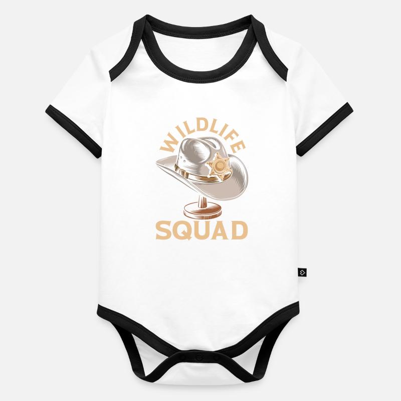 Escouade de gardes de chasse Body Bébé bio contrasté manches courtes