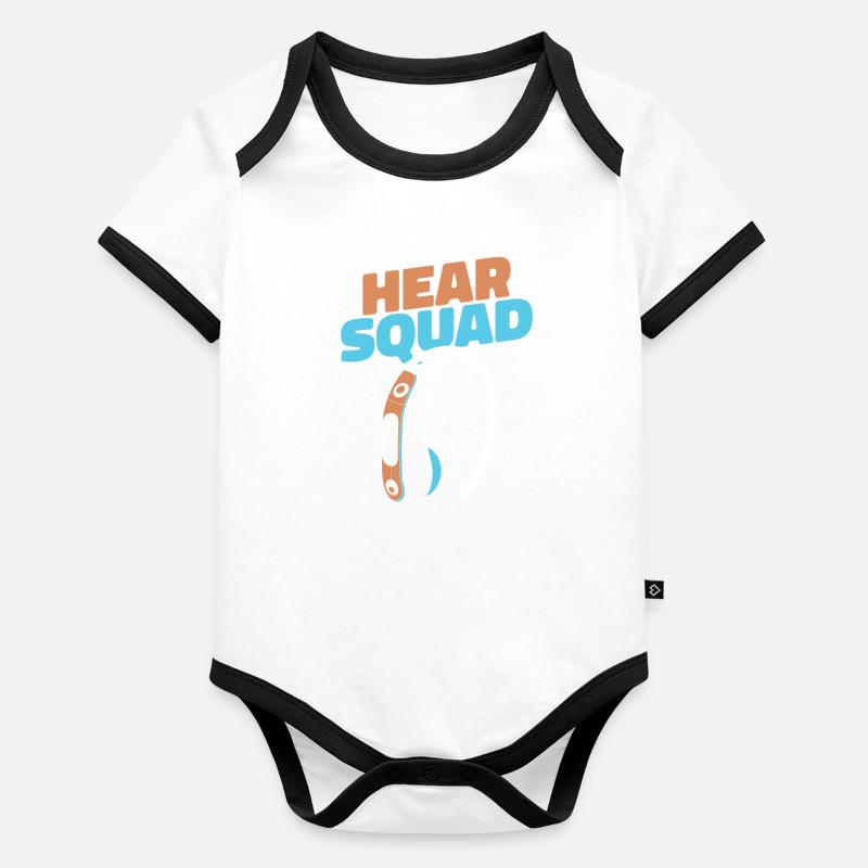 Hearing aid specialist Kader Organic Baby Contrasting Bodysuit