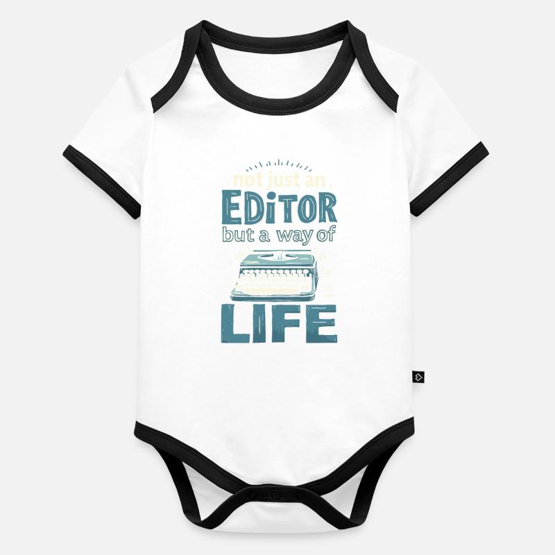 Éditeur Body Bébé bio contrasté manches courtes