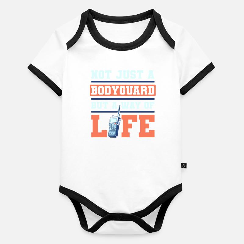 Garde du corps Body Bébé bio contrasté manches courtes