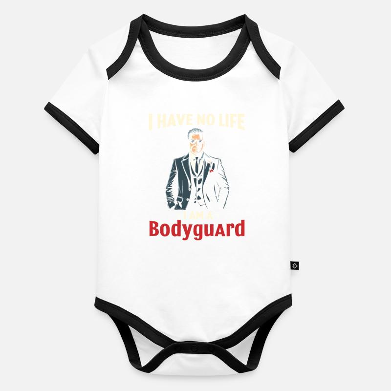 Garde du corps Body Bébé bio contrasté manches courtes