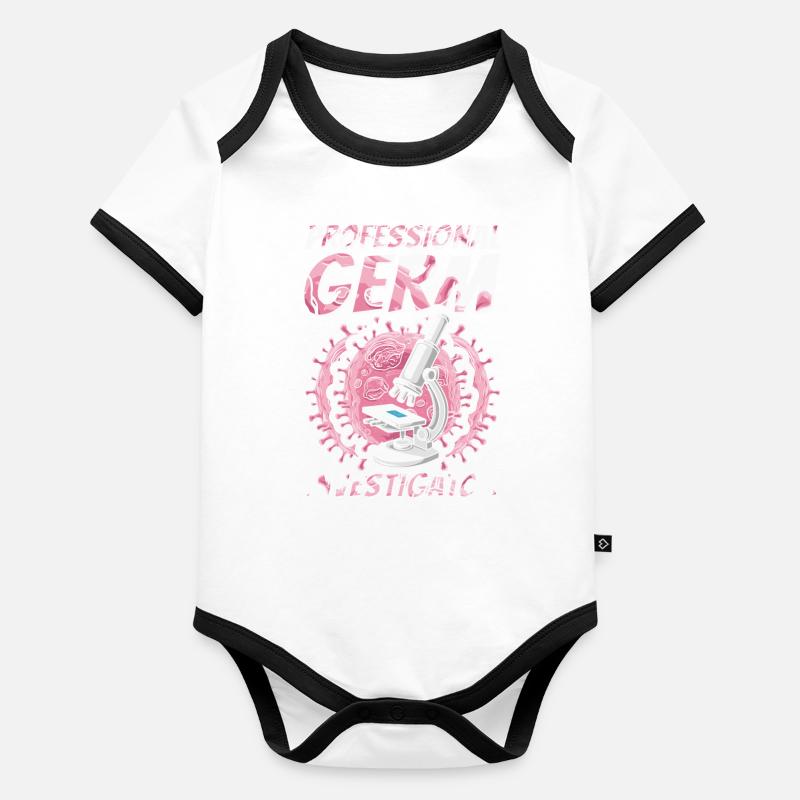 Bactériologiste Body Bébé bio contrasté manches courtes