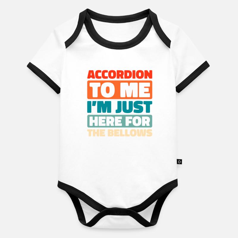 Accordéon Body Bébé bio contrasté manches courtes