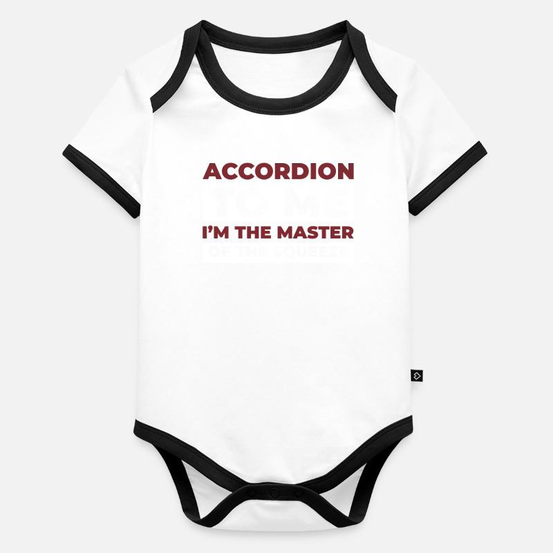 Accordéon Body Bébé bio contrasté manches courtes