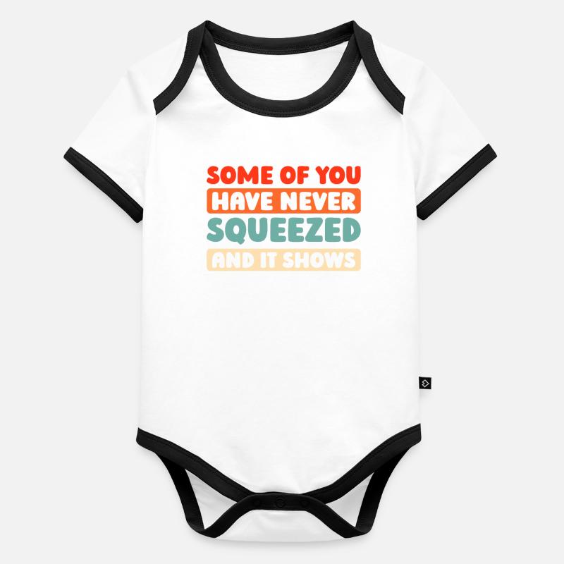 Accordéon Body Bébé bio contrasté manches courtes