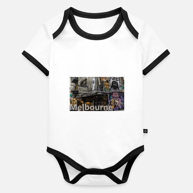 Melbourne Body Bébé bio contrasté manches courtes