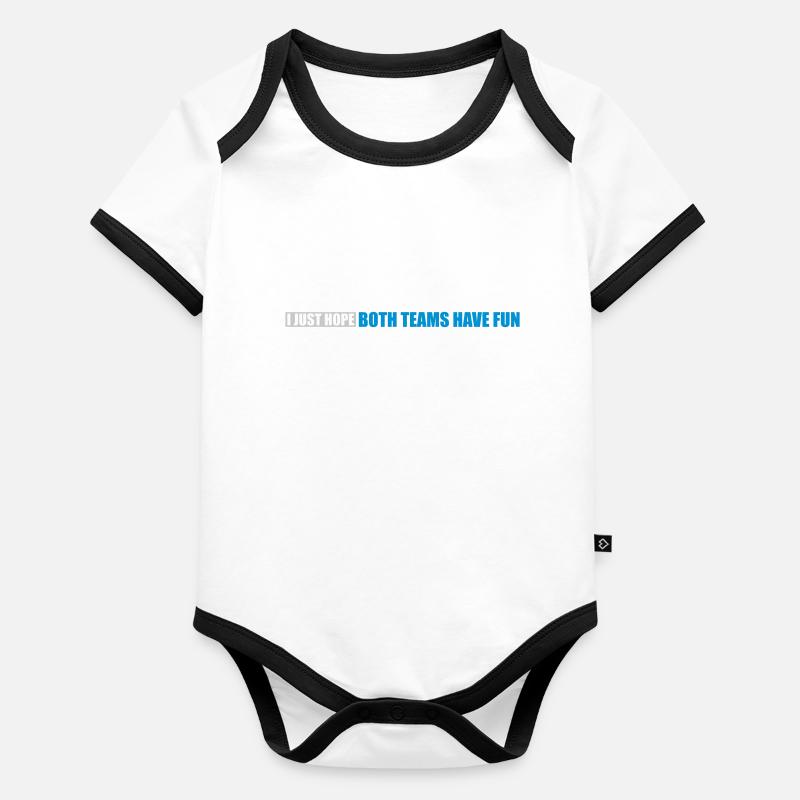 Both Teams Have Fun Organic Baby Contrasting Bodysuit
