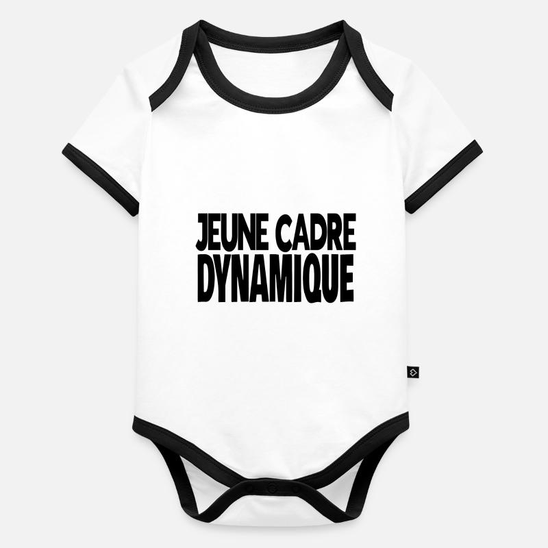 jeune cadre dynamique Body Bébé bio contrasté manches courtes