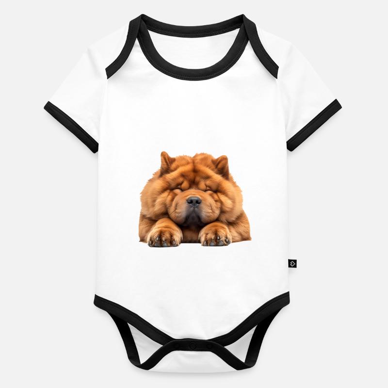 Chow Chow Body Bébé bio contrasté manches courtes
