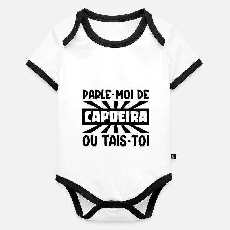 parle-moi de capoeira Body Bébé bio contrasté manches courtes
