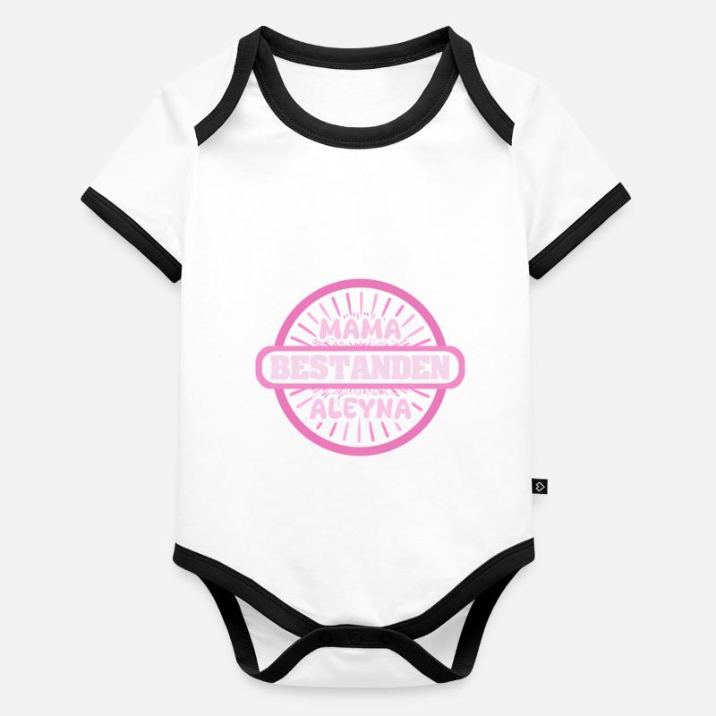 First name Aleyna Organic Baby Contrasting Bodysuit