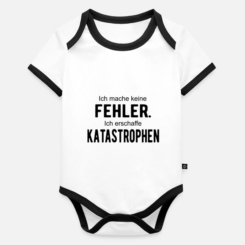 Keine Fehler Katastrophen Baby Bio-Kurzarm-Kontrastbody