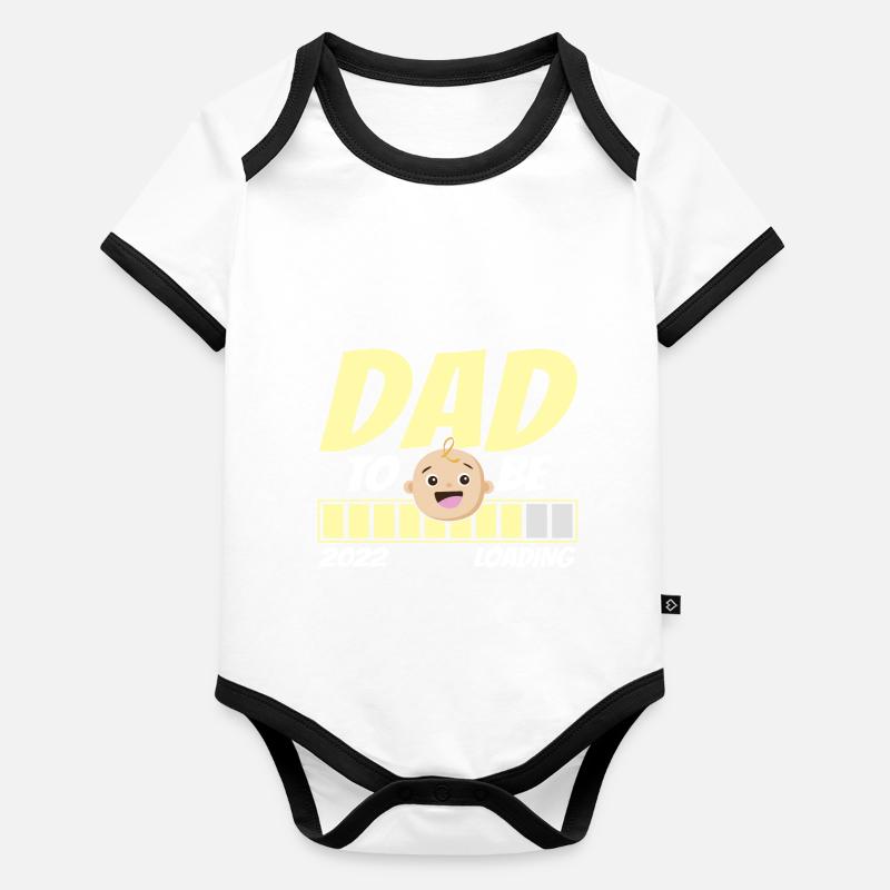 Werde Vater 2022 Loading Papa Baby Bio-Kurzarm-Kontrastbody