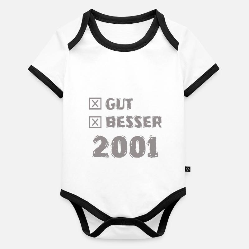 Jahr 2001 Baby Bio-Kurzarm-Kontrastbody