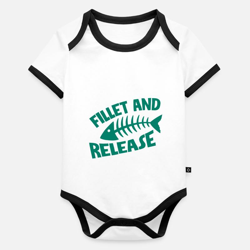 Fillet And Release Organic Baby Contrasting Bodysuit
