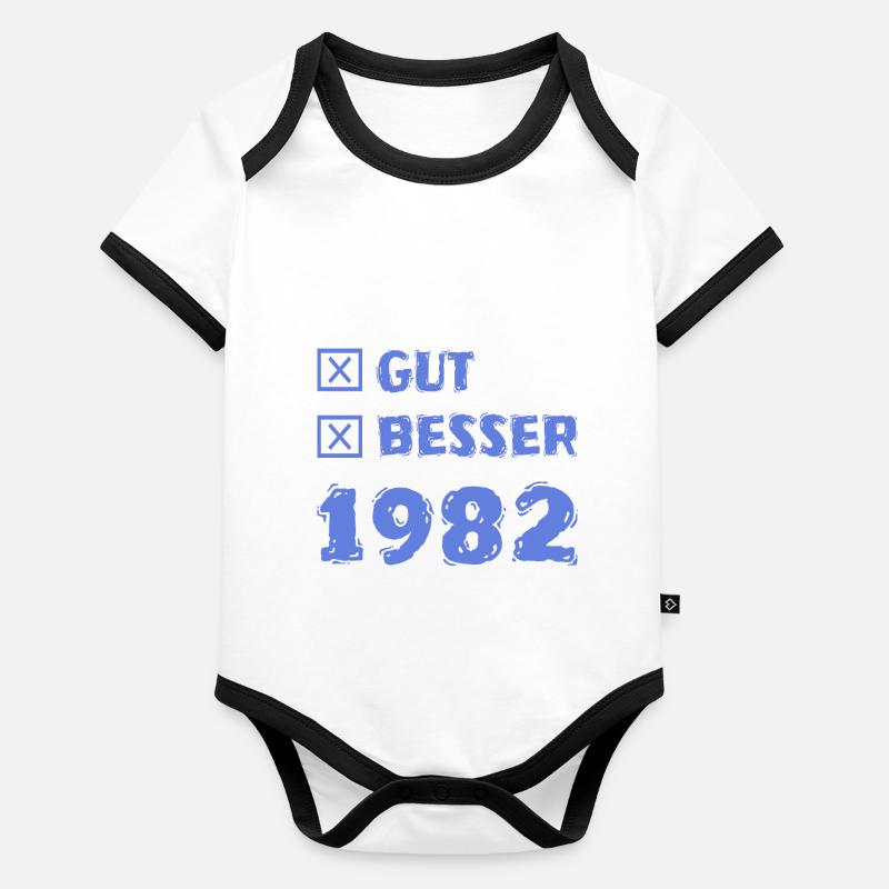 Besser 1982 Baby Bio-Kurzarm-Kontrastbody