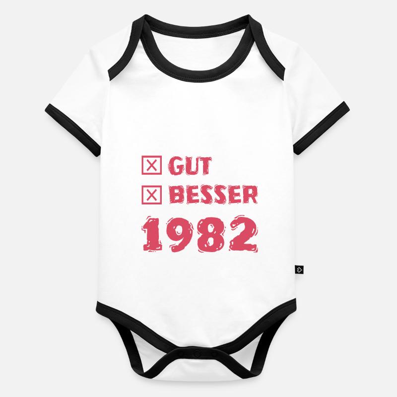 1982 Baby Bio-Kurzarm-Kontrastbody