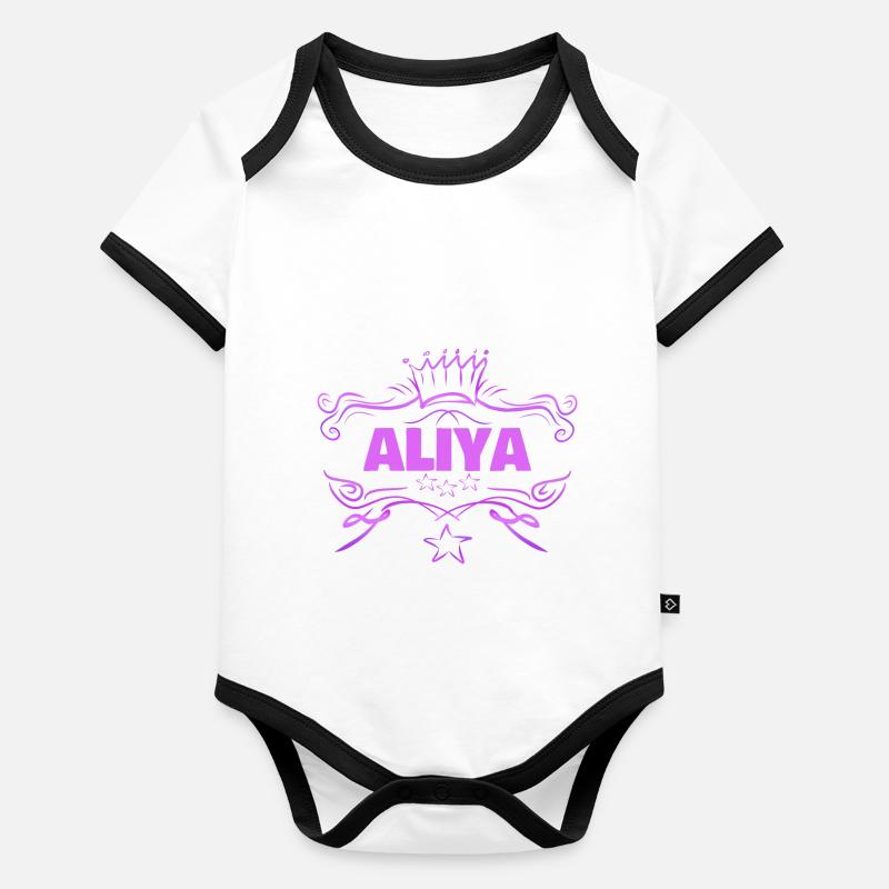Bébé Aliya Body Bébé bio contrasté manches courtes