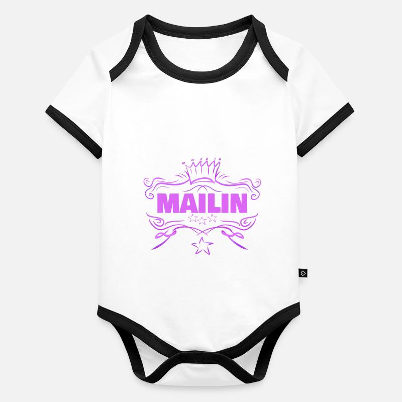 Bébé Mailin Body Bébé bio contrasté manches courtes