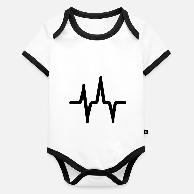 Battement coeur Body Bébé bio contrasté manches courtes