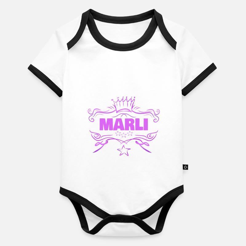Bébé Marli Body Bébé bio contrasté manches courtes