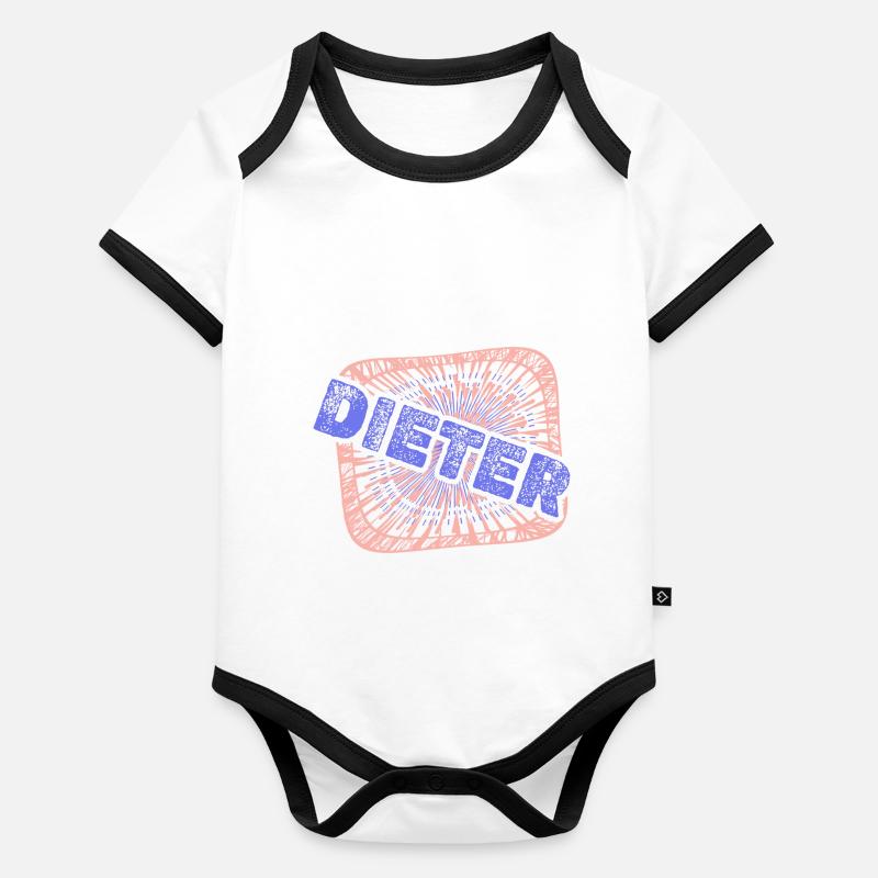 Collègue Dieter Body Bébé bio contrasté manches courtes