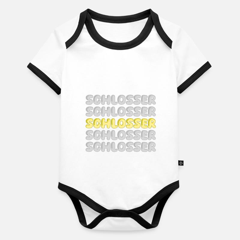 Cadeau pour serrurier Body Bébé bio contrasté manches courtes