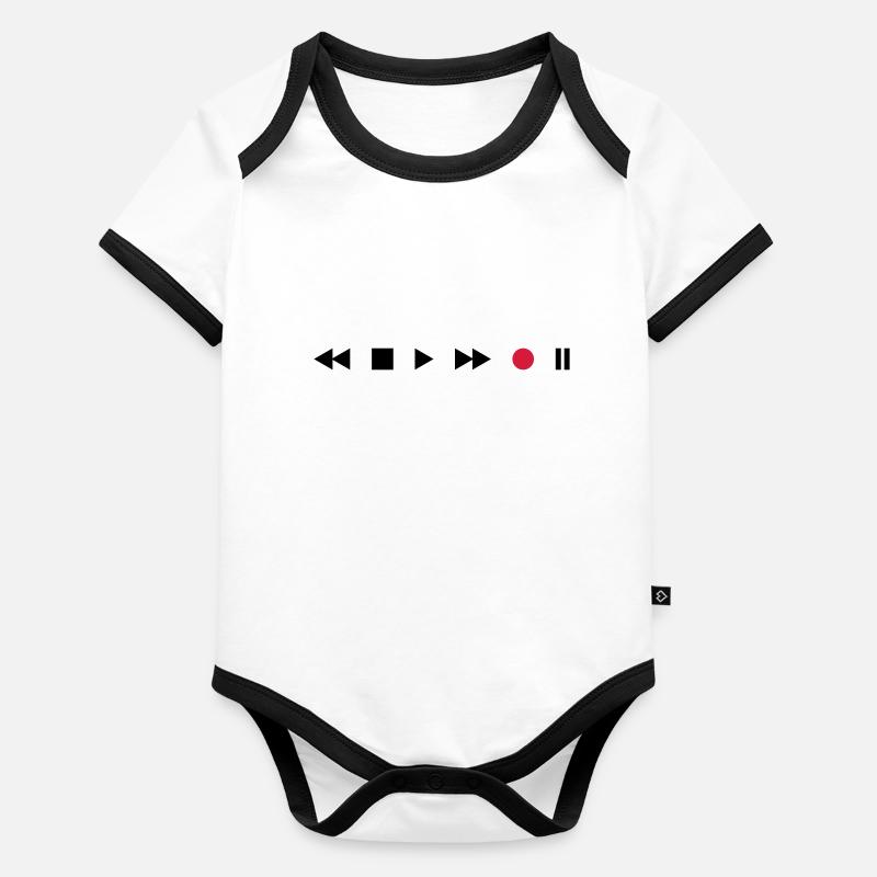 Lecteur de cassettes Body Bébé bio contrasté manches courtes