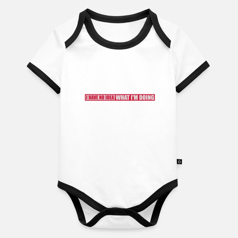 Aucune idée Body Bébé bio contrasté manches courtes