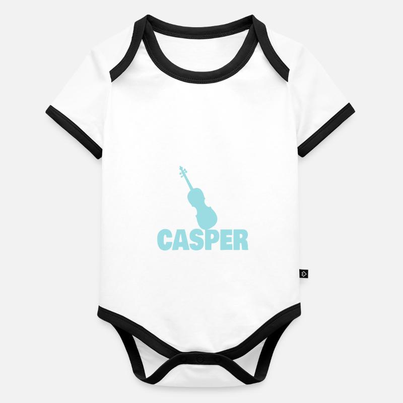 Viola Casper Body Bébé bio contrasté manches courtes