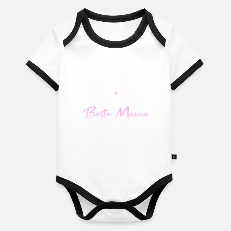 Beste Mama Baby Bio-Kurzarm-Kontrastbody