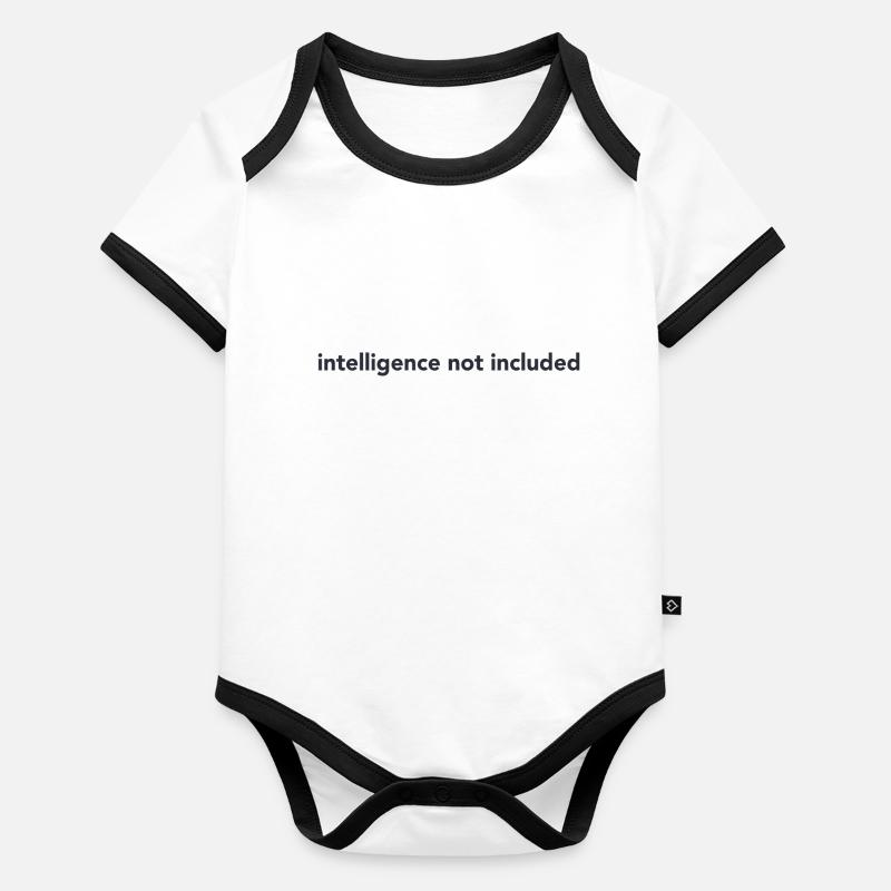 ntelligence non incluse Body Bébé bio contrasté manches courtes