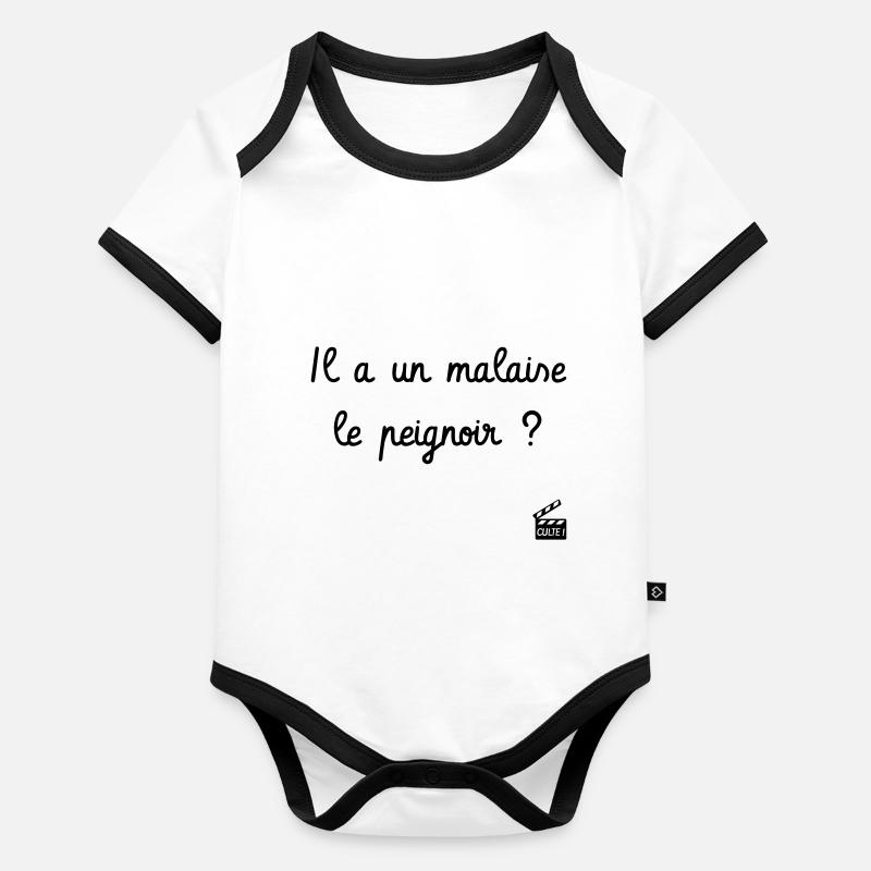 Il a un malaise le peignoir ? Les Bronzés ☀️ Culte Body Bébé bio contrasté manches courtes
