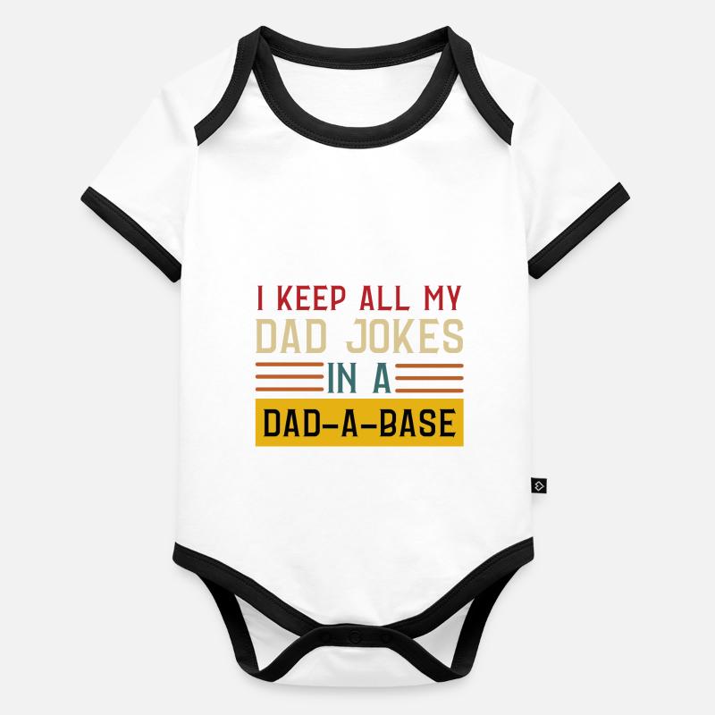BLAGUES DE PAPA Body Bébé bio contrasté manches courtes