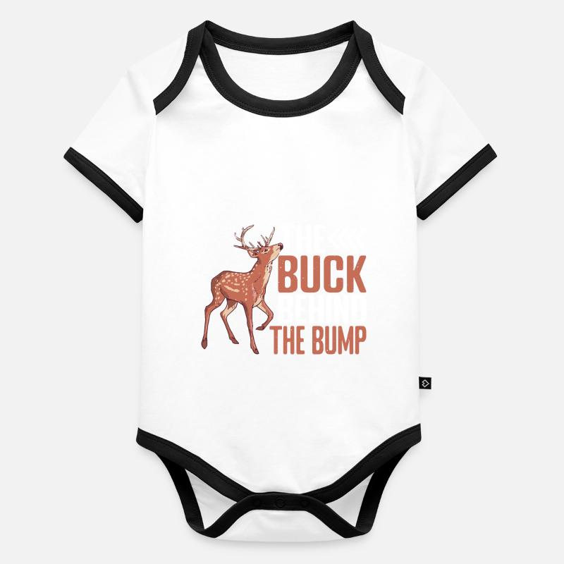 Le bouc derrière la bosse 2 Body Bébé bio contrasté manches courtes
