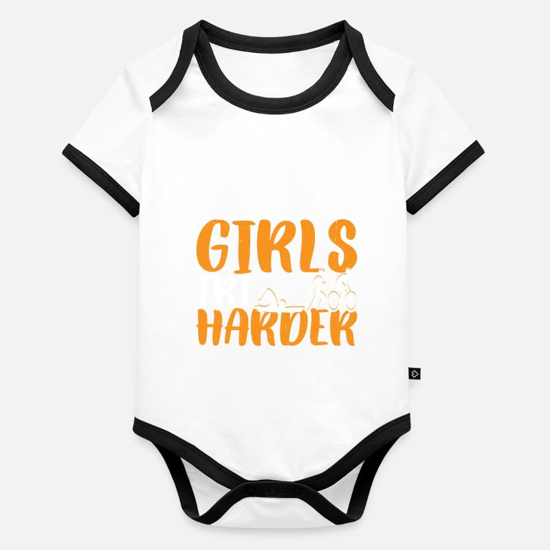 Filles Tri 6 Body Bébé bio contrasté manches courtes
