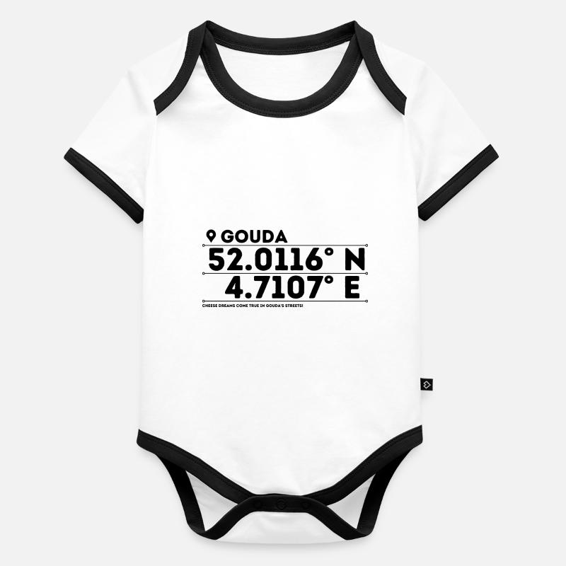 Gouda: Cheese, Stroopwafels & Historic Charm Organic Baby Contrasting Bodysuit