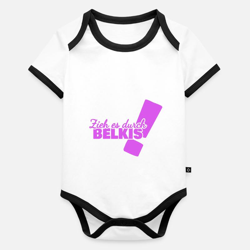First name Belkis Organic Baby Contrasting Bodysuit