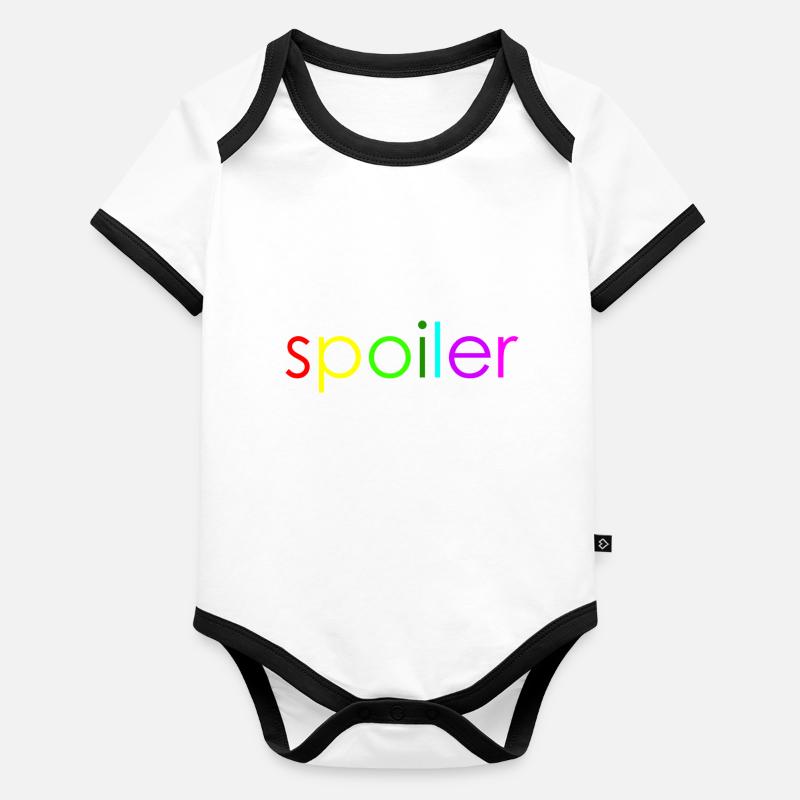 Spoiler Body Bébé bio contrasté manches courtes