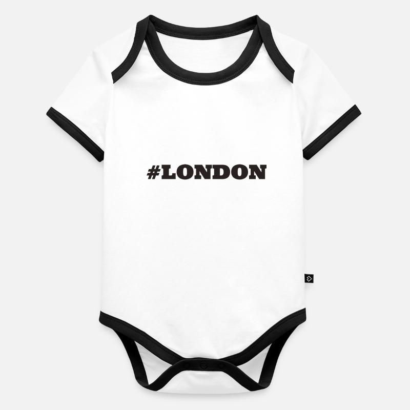 #London capitale de l’Angleterre Body Bébé bio contrasté manches courtes