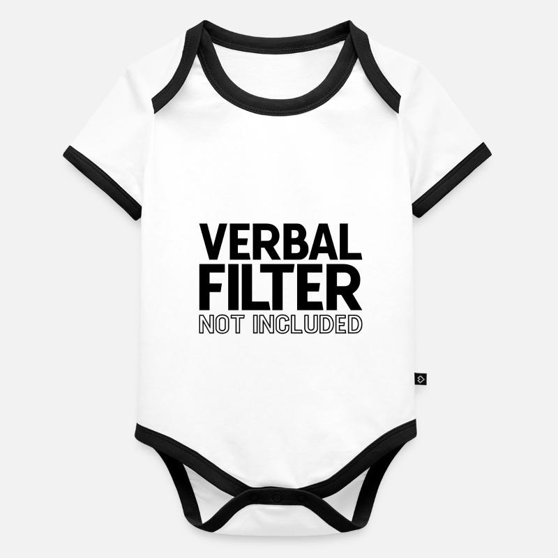 Verbal Filter Not Included 3 Baby Bio-Kurzarm-Kontrastbody