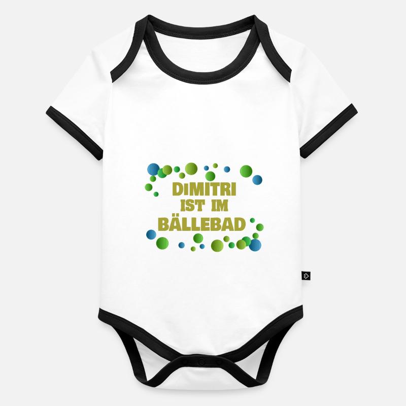 Boules Dimitri Body Bébé bio contrasté manches courtes