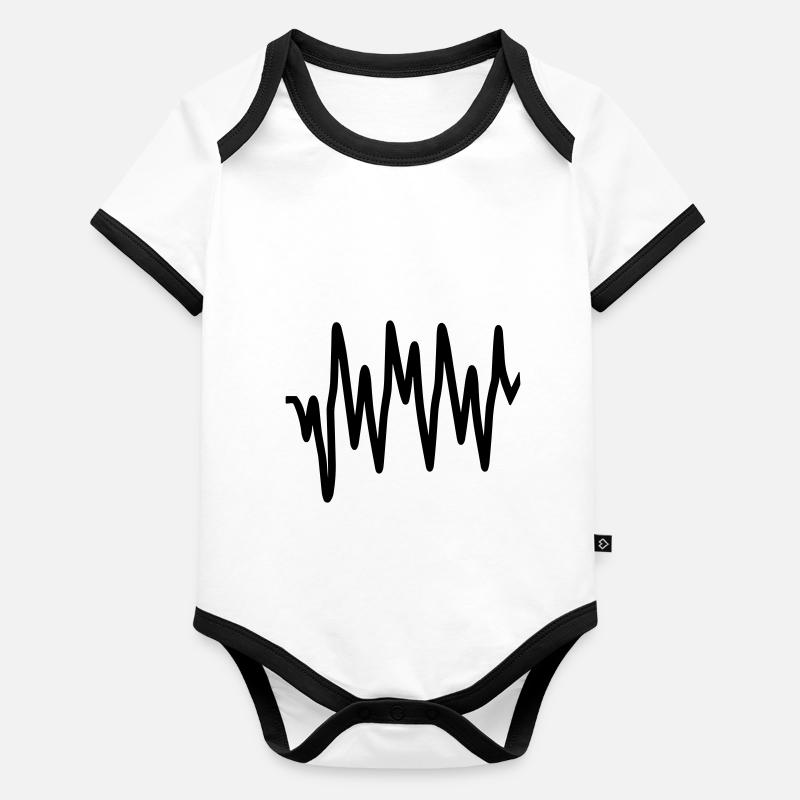 Hjerteslag Økologisk kortermet kontrast-babybody
