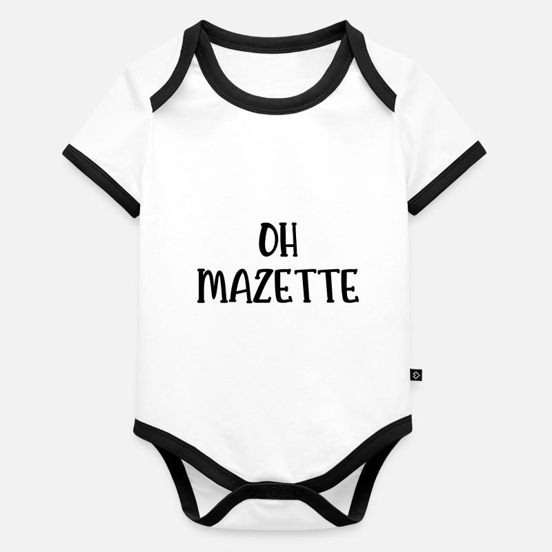 oh mazette Body Bébé bio contrasté manches courtes