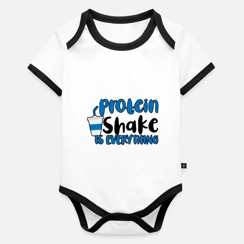 Shake protéiné est tout 2 Body Bébé bio contrasté manches courtes