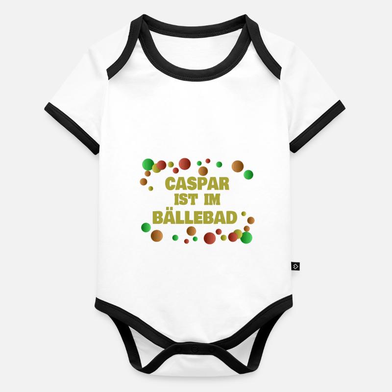 Bälle Caspar Baby Bio-Kurzarm-Kontrastbody