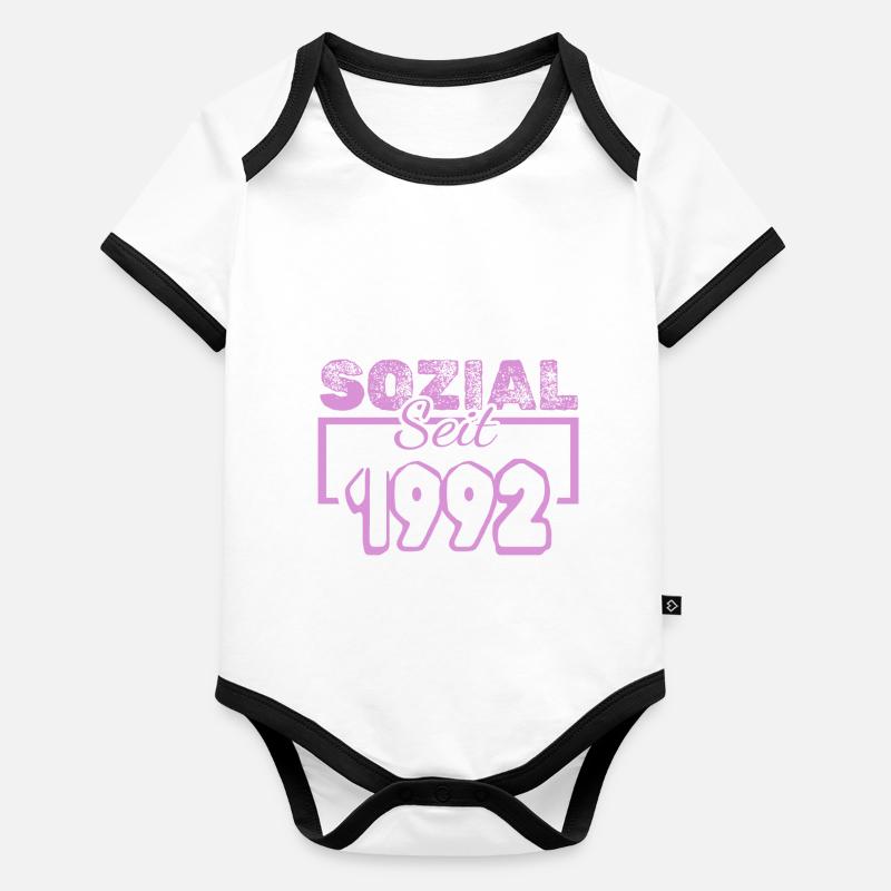 1992 Body Bébé bio contrasté manches courtes