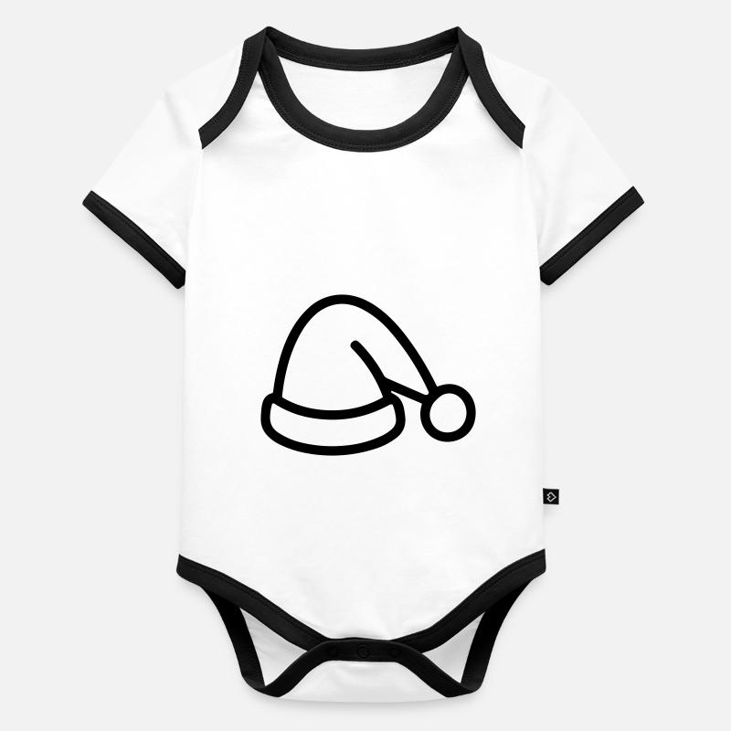 bonnet de noel Body Bébé bio contrasté manches courtes
