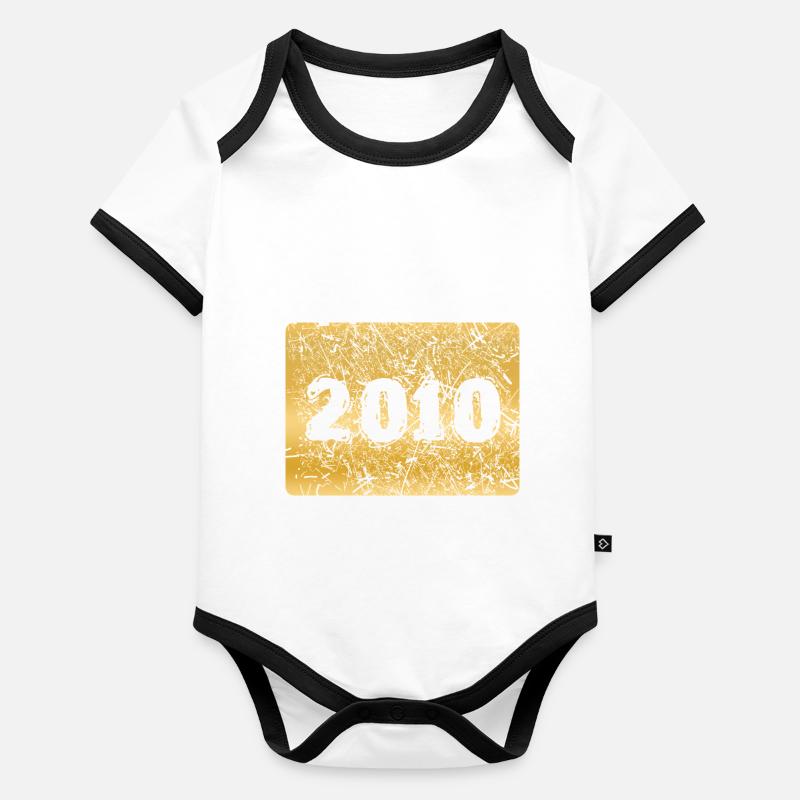 2010 Body Bébé bio contrasté manches courtes