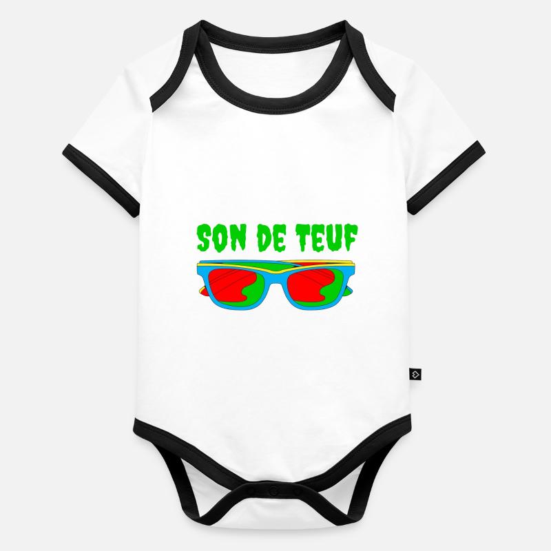 Son de Teuf Body Bébé bio contrasté manches courtes